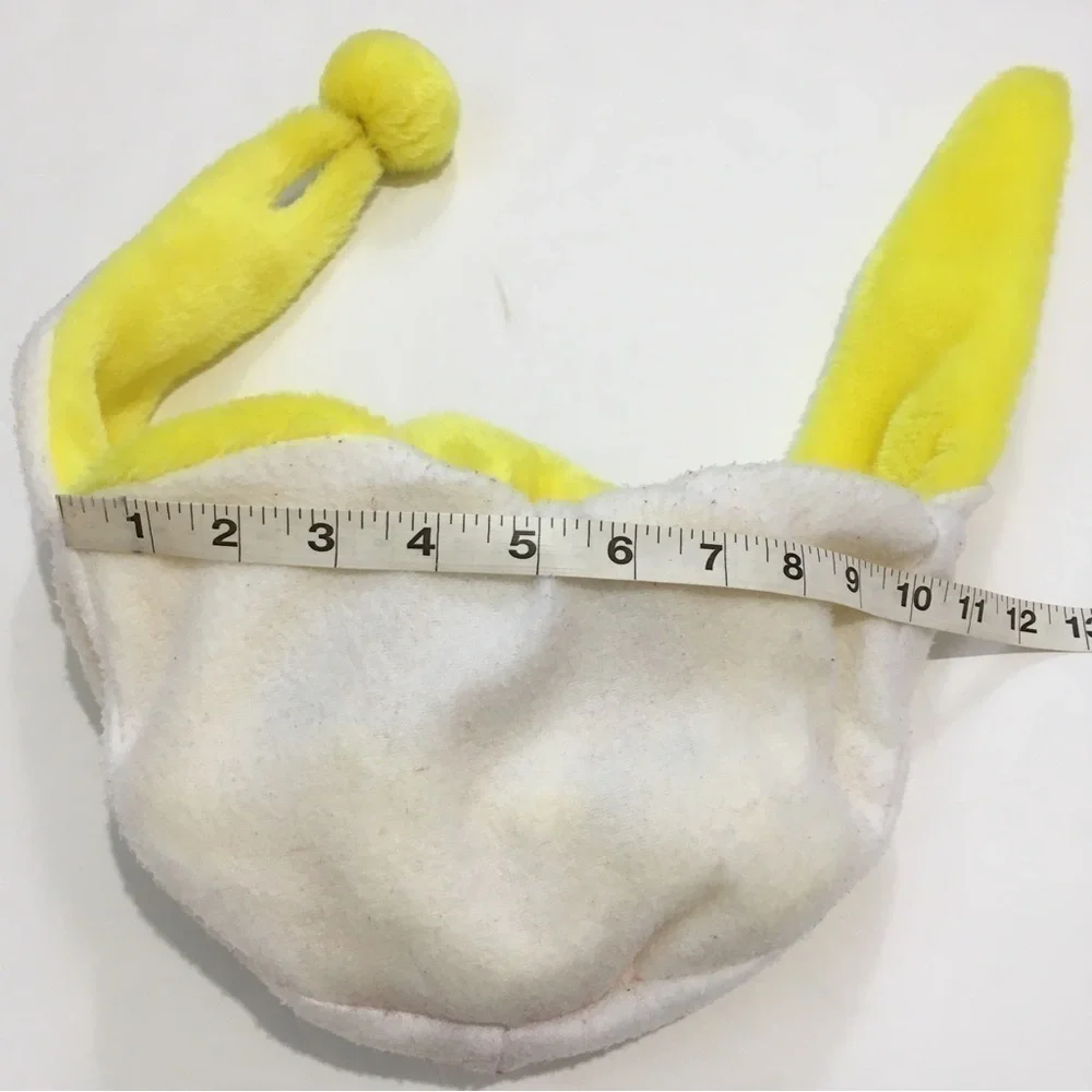 Toddler boy yellow bear fleece lined winter hat